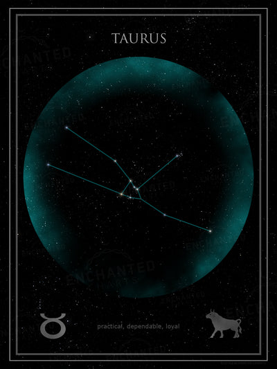 Taurus Zodiac Sign Star Print