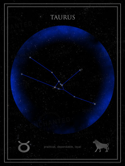 Taurus Zodiac Sign Star Print