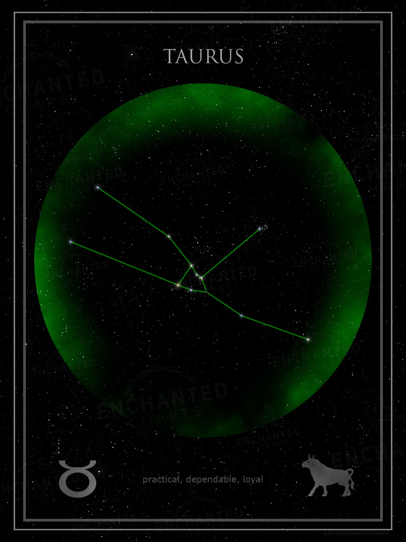 Taurus Zodiac Sign Star Print