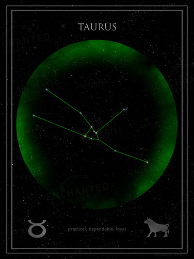 Taurus Zodiac Sign Star Print