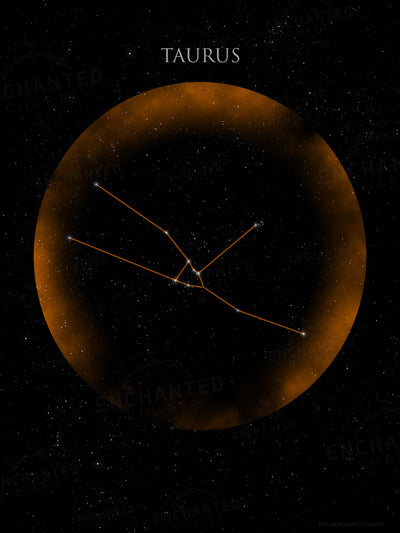 Taurus Zodiac Sign Star Print