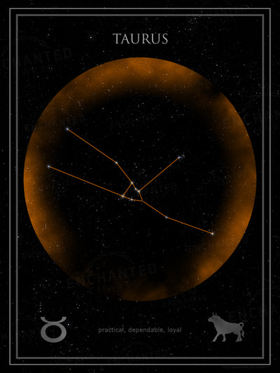 Taurus Zodiac Sign Star Print