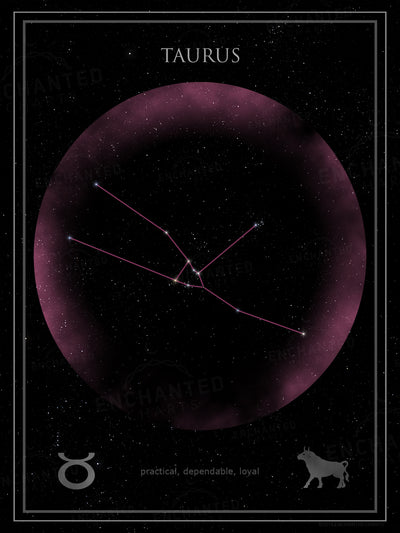 Taurus Zodiac Sign Star Print