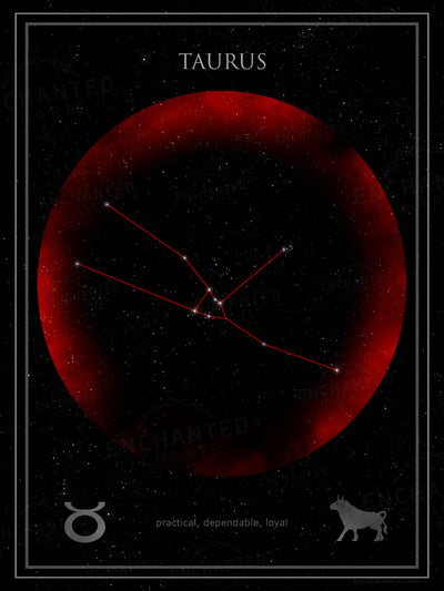 Taurus Zodiac Sign Star Print