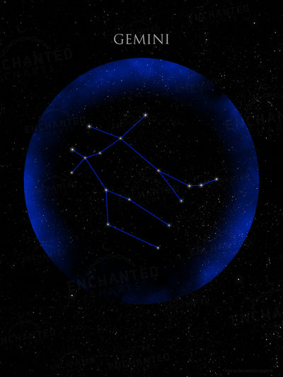 Gemini Zodiac Sign Star Print