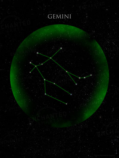 Gemini Zodiac Sign Star Print