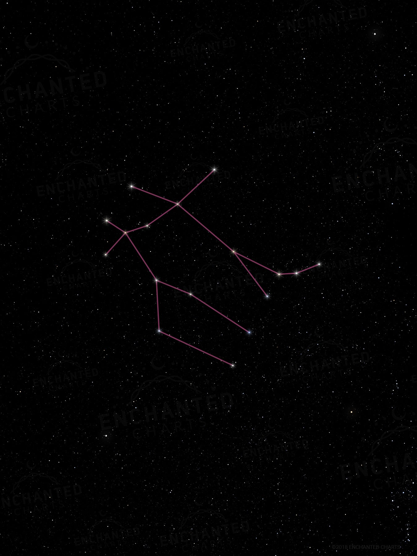 Gemini Zodiac Sign Star Print