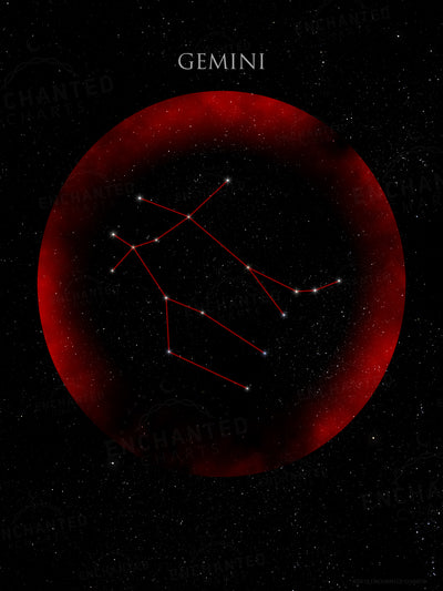 Gemini Zodiac Sign Star Print