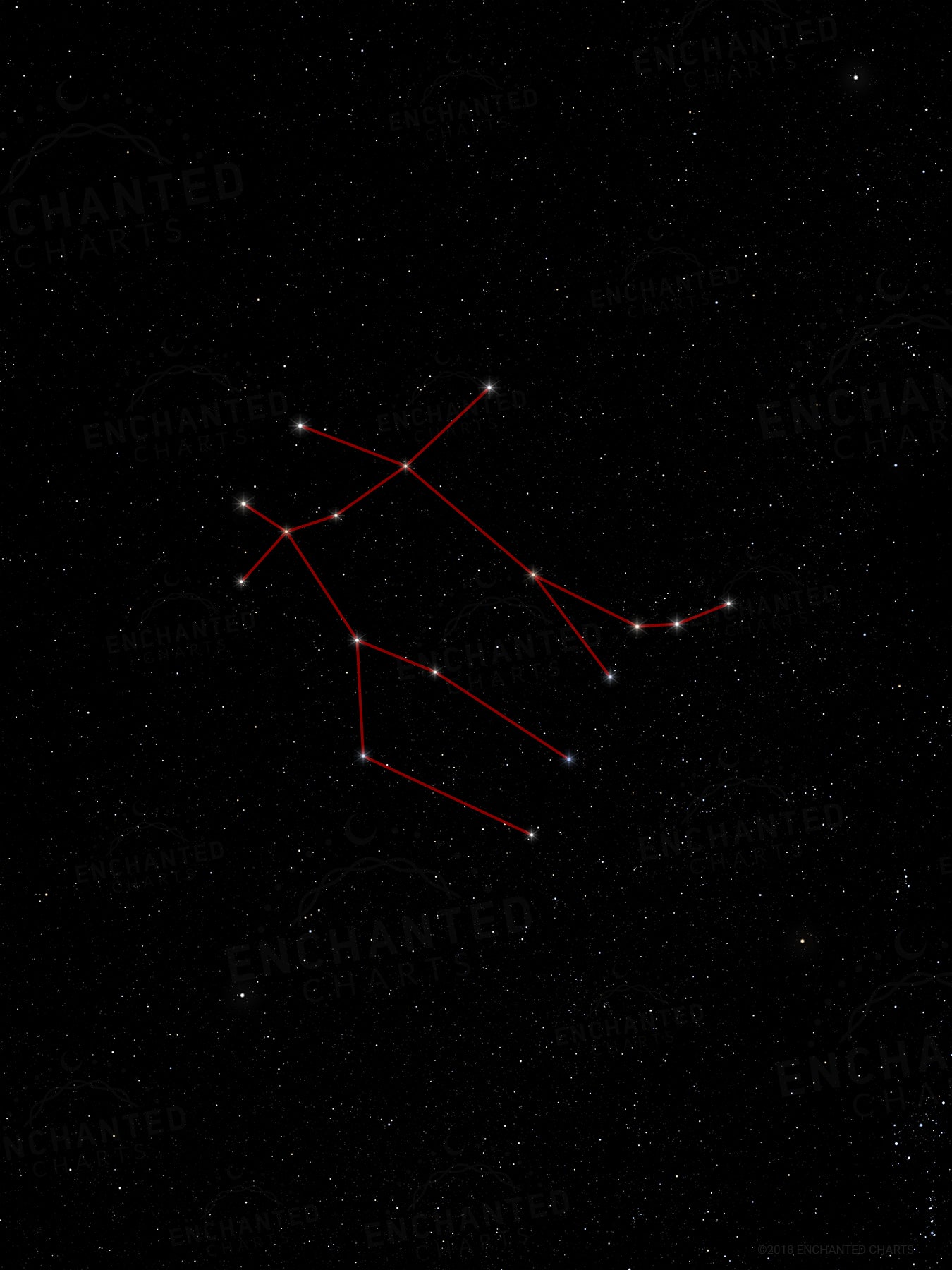 Gemini Zodiac Sign Star Print