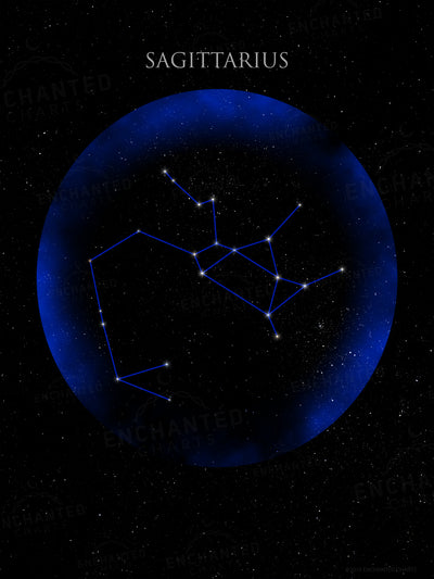 Sagittarius Zodiac Sign Star Print