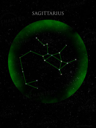 Sagittarius Zodiac Sign Star Print