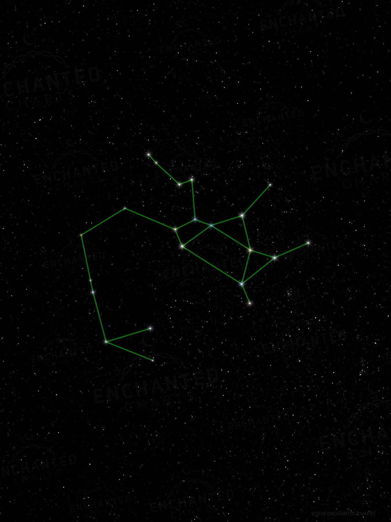 Sagittarius Zodiac Sign Star Print