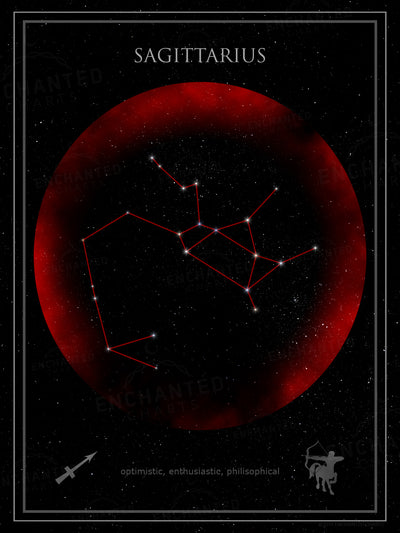 Sagittarius Zodiac Sign Star Print
