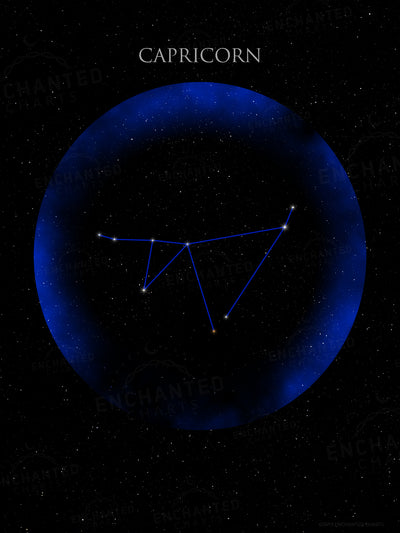 Capricorn Zodiac Sign Star Print