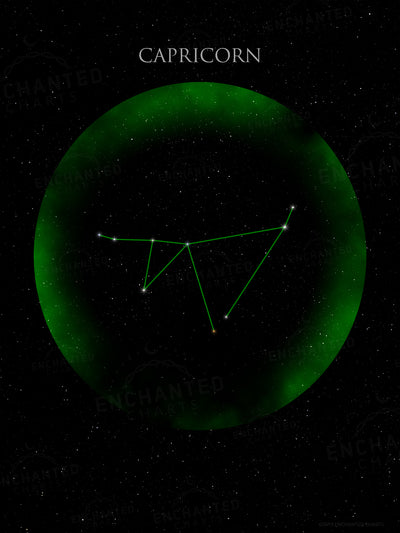 Capricorn Zodiac Sign Star Print