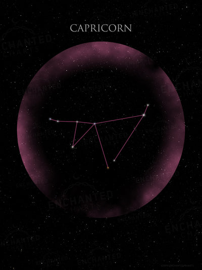 Capricorn Zodiac Sign Star Print