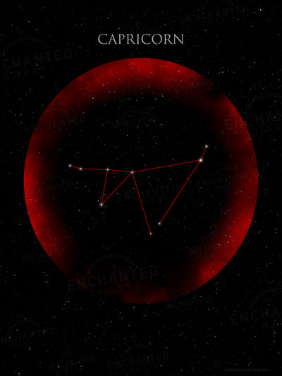 Capricorn Zodiac Sign Star Print