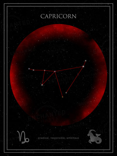 Capricorn Zodiac Sign Star Print