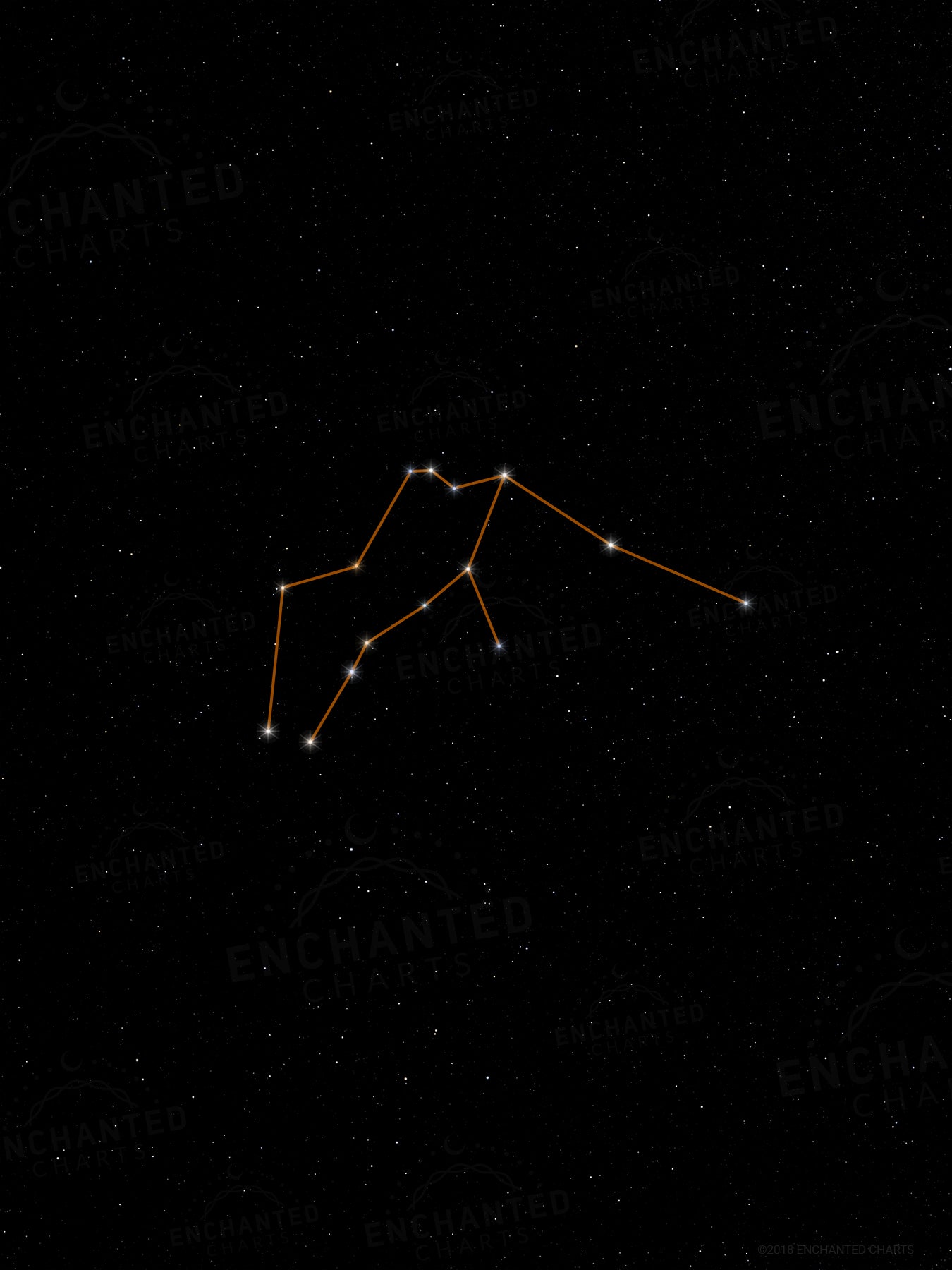 Aquarius Zodiac Sign Star Print