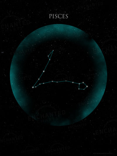 Pisces Zodiac Sign Star Print