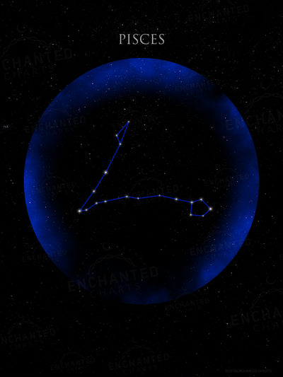 Pisces Zodiac Sign Star Print