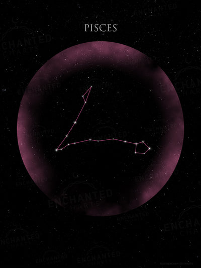 Pisces Zodiac Sign Star Print
