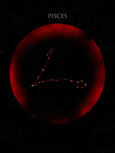 Pisces Zodiac Sign Star Print